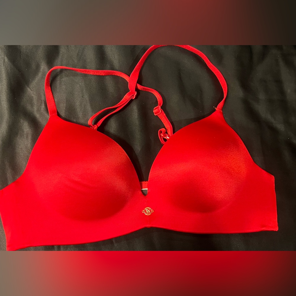 Vs so obsessed padded wireless bra size 34a red nwot